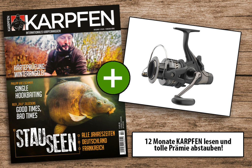 Du willst mehr vom KARPFEN? Dann schau doch mal HIER vorbei. Neben der Daiwa Emcast (Bild) haben wir noch mehr interessante Aboprämien.