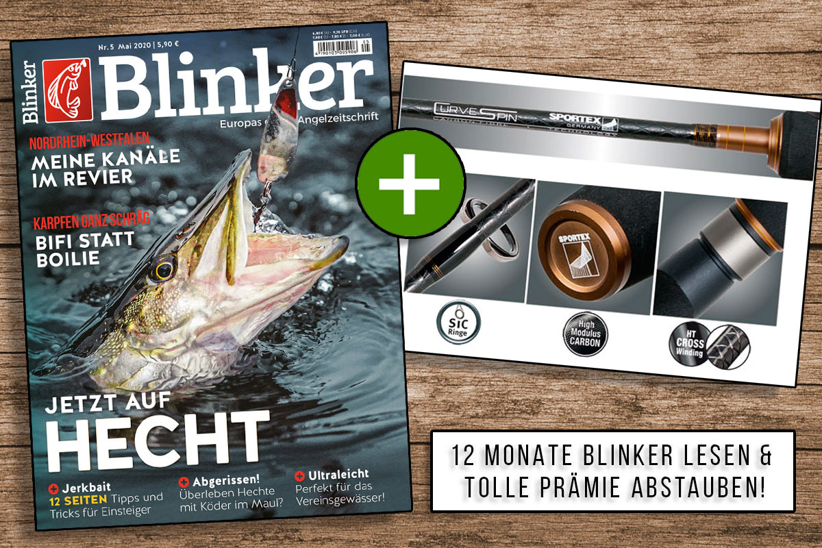 Jetzt Blinker abonnieren und die Sportex Curve Spin zum absoluten Vorteilspreis erhalten – nur bei uns im Shop! Bild: BLINKER