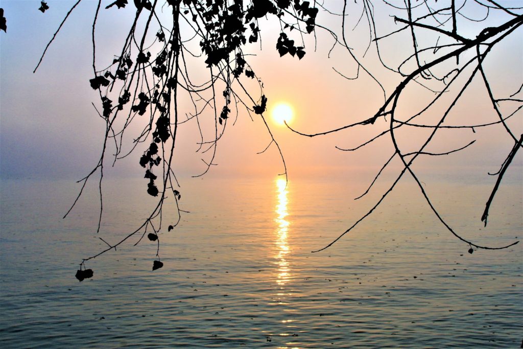 Bodensee beim Sonnenuntergang.
