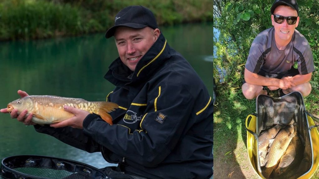 Phil Canning fing Karpfen von insgesamt 250 Kilogramm – an einem einzigen Tag. Ihm gingen mehrfach die Kescher aus. Foto: Angling Times (Screenshot)