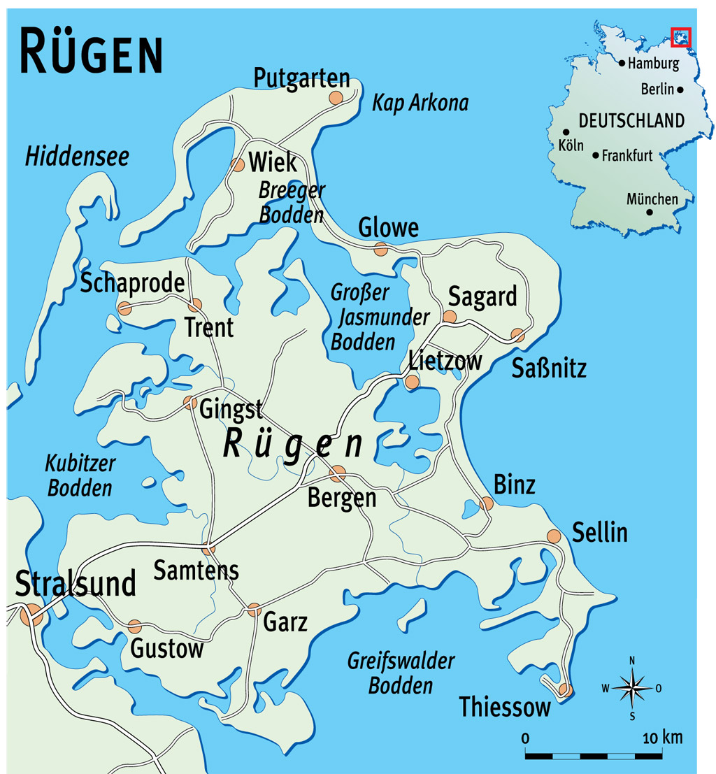 Die Bodden-Gewässer rund um Rügen bieten viel Potenzial zum Raubfisch- aber auch Friedfischangeln. Grafik: BLINKER