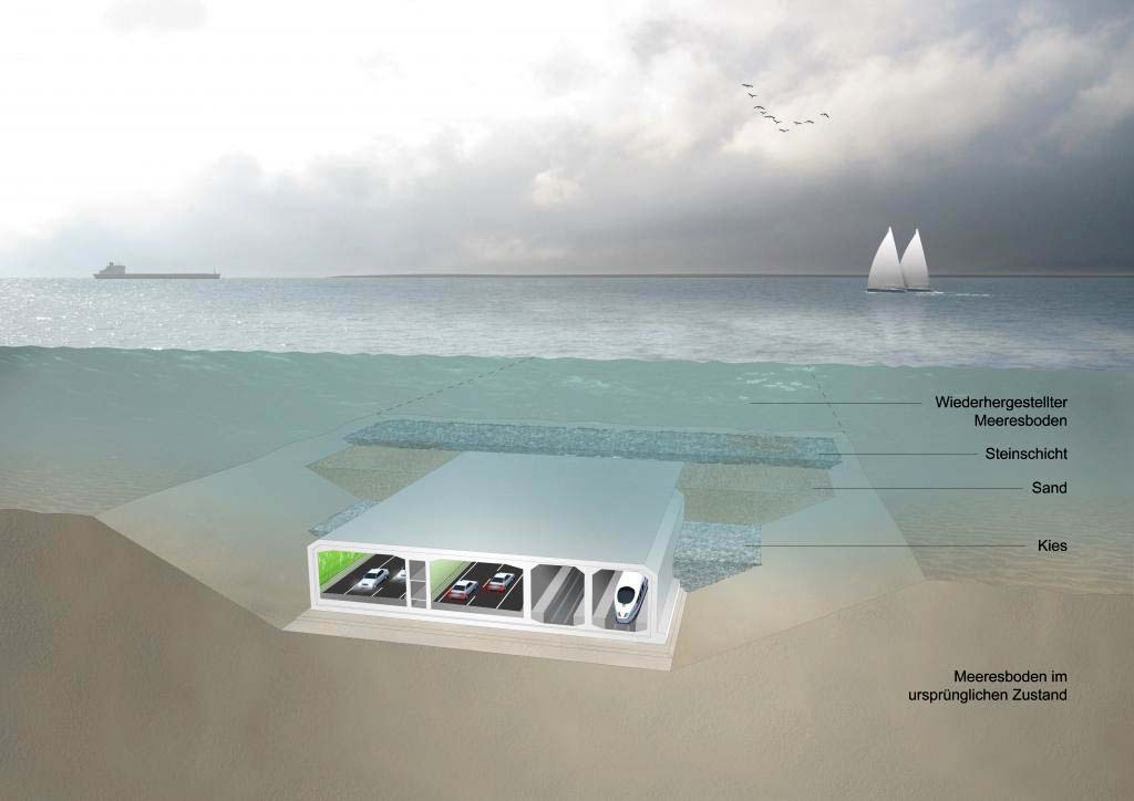 Der geplante Bau des Ostsee-Tunnel verschlingt Milliarden Euro. Auch der Eingriff in die Natur ist bei diesem Projekt nicht zu verachten. Grafik: Femern A/S