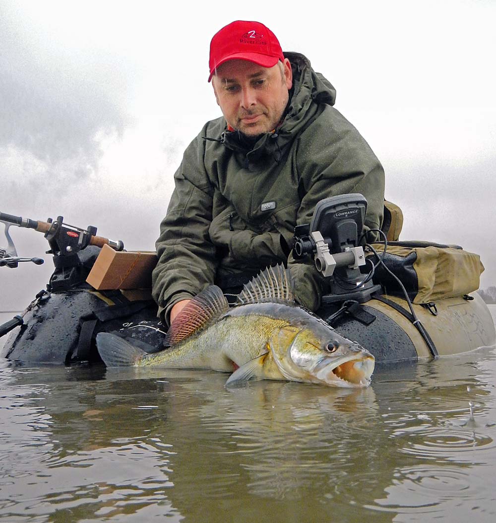 Zander sind für Marc Hoeben mit dem Belly-Boot eine zielsichere Angelegenheit. 
