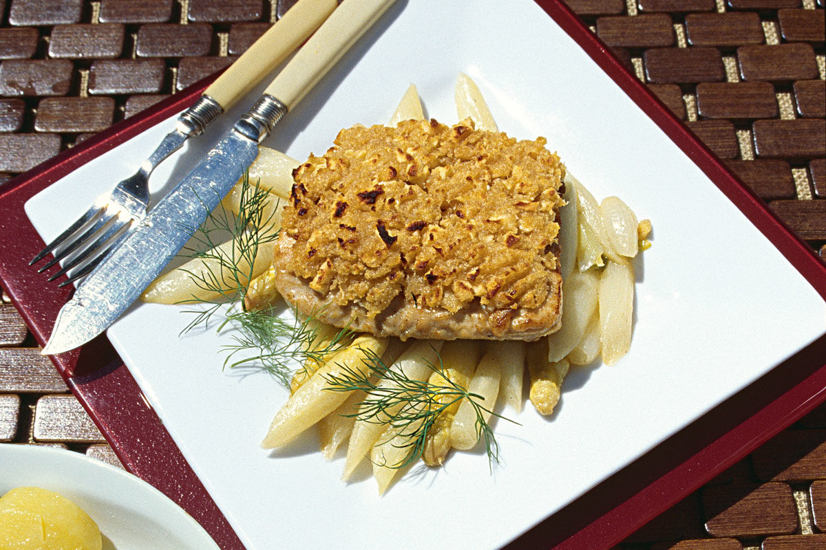 Dorschfilet mit Lachs-Meerrettichkruste. Foto: BLINKER/Koch