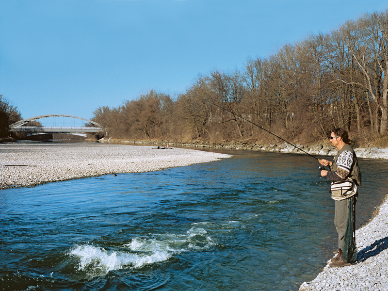Die Lech Starker Fluss Starke Fische BLINKER