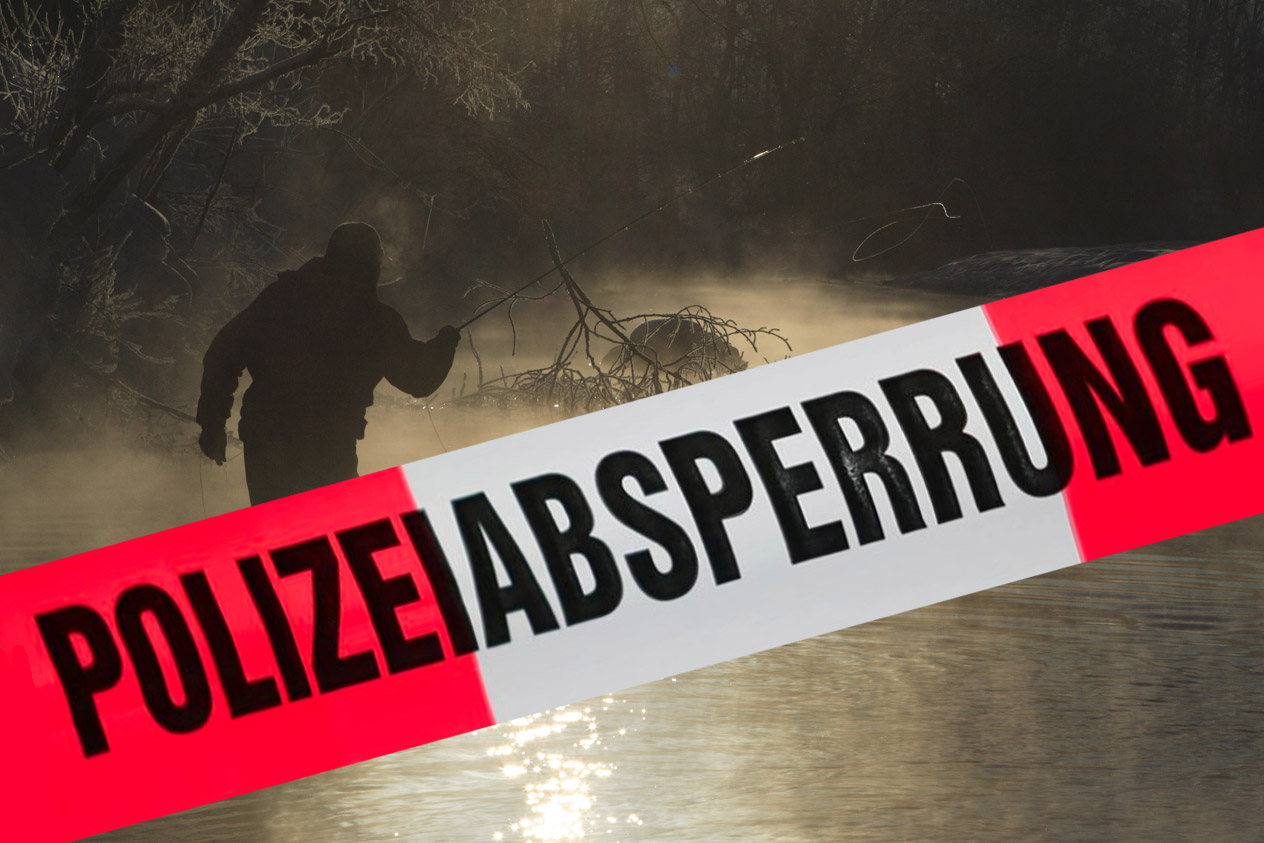 Polizeiabsperrung mit Flatterband