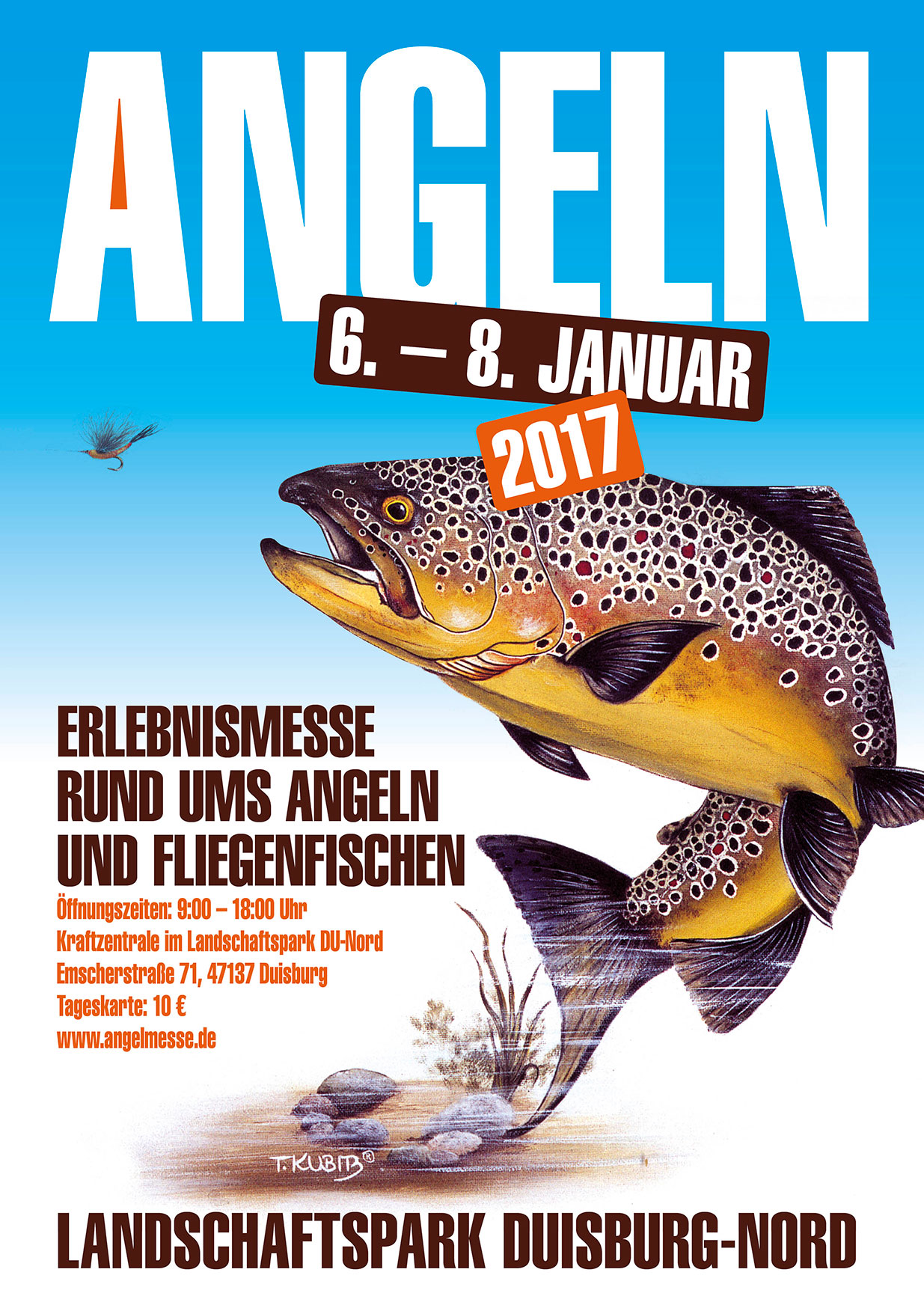 Schon mal notieren: Die Messe ANGELN in Duisburg findet vom 6. bis 8. Januar 2017 statt.