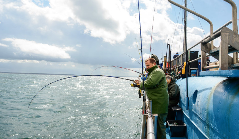 Krumme Ruten beim Hochseeangeln Nordsee und Ostsee. Foto: BLINKER/S. Rose