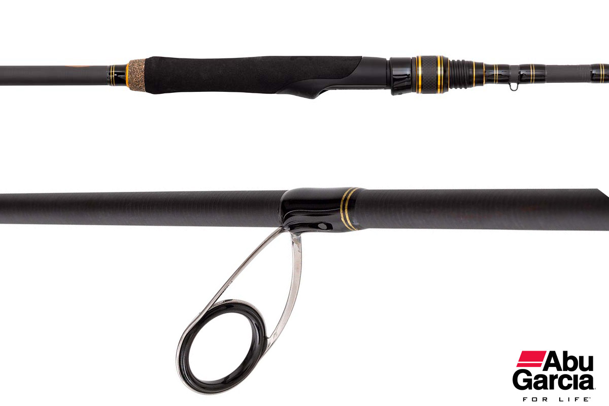 Fuji Alconite-Ringe zieren den Blank der Mass Beat II und der Rollenhalter ist in den Griff aus Moosgummi integriert. Foto: Pure Fishing