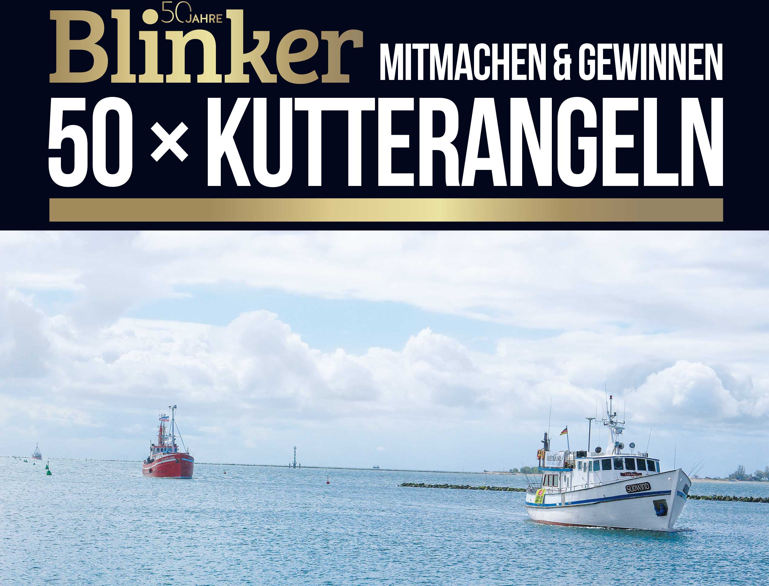 Mit der „Südwind“ und der „Karoline“ geht es raus auf die Ostsee. Mit an Bord: 50 Leser, das Blinker-Team und gute Laune!