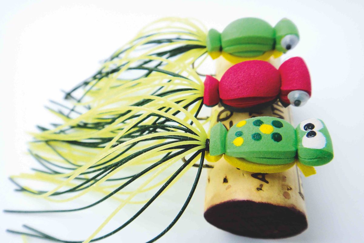Frosch-Streamer, gebunden von Masanobu Ishige aus Tokio. Auch unsere Hechte und Forellen lieben diesen Oberflächenköder! Foto: M. Ishige