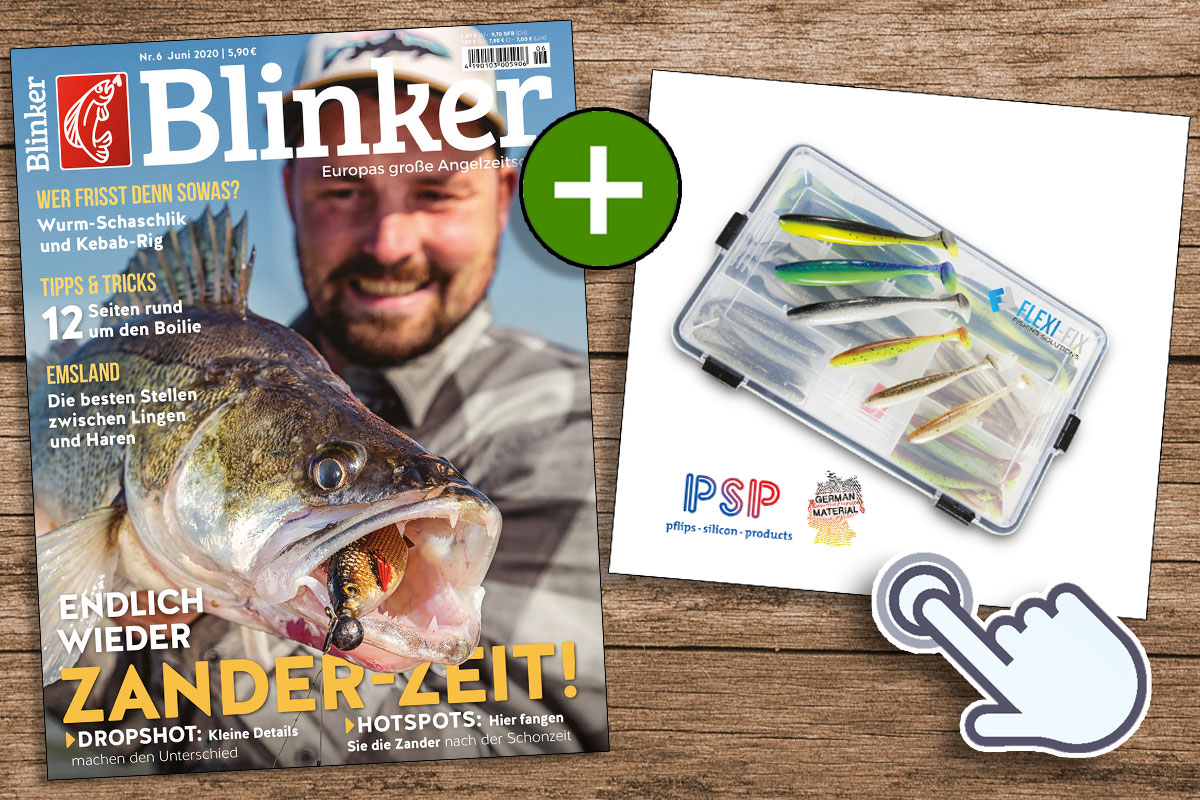 Ein Jahr lang BLINKER lesen – und die Flexifix-Köderbox gibt's als Prämie dazu. Das alles zum absoluten Vorteilspreis bei uns im Shop! Bild: BLINKER