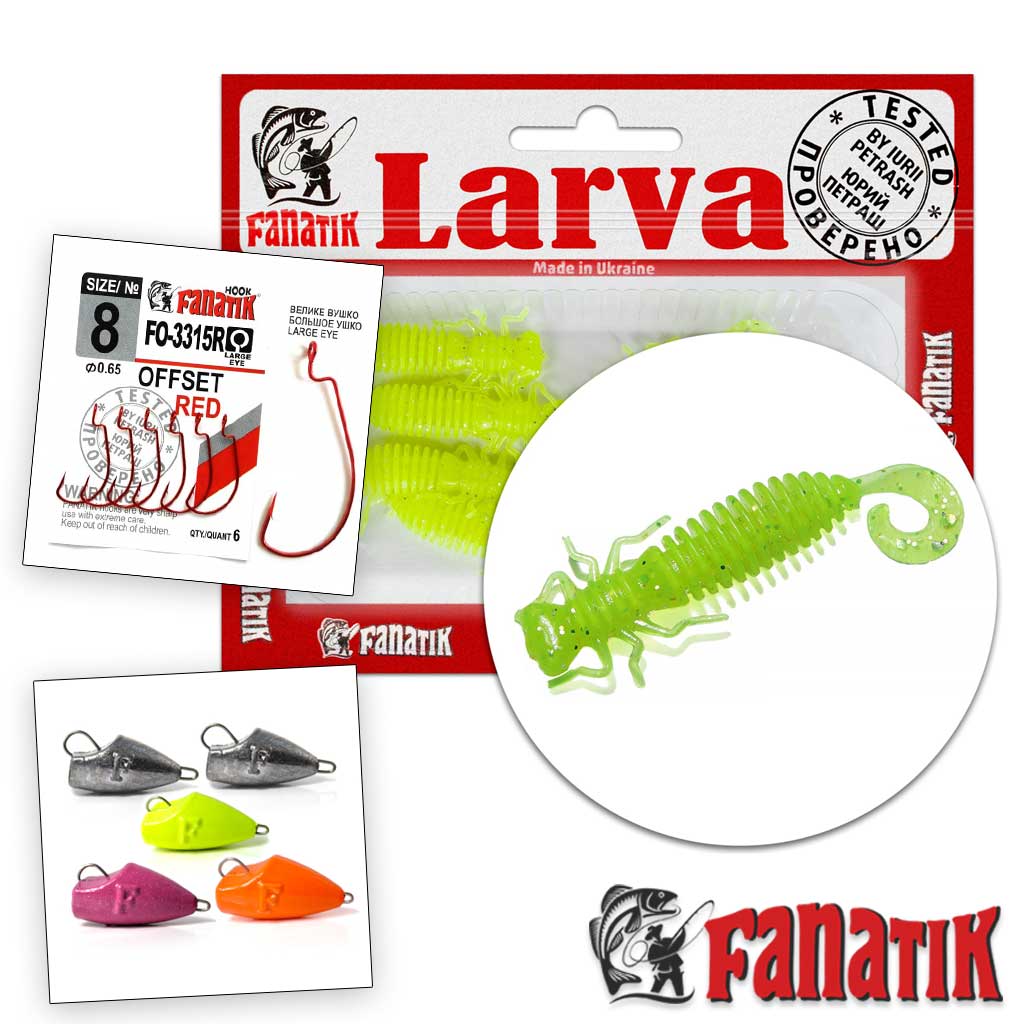 Die LarvaLux ist eine neue, verbesserte Form des bewährten Larva-Köders von FANATIK. Der Schwanz sorgt für zusätzliche Aufmerksamkeit unter Wasser. Foto: FANATIK