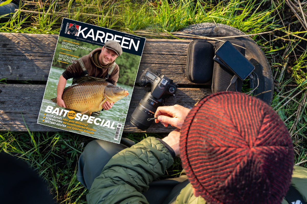 Ideale Begleitung am Wasser: Der KARPFEN 03/2020 glänzt mit neuem Papier, Layout und viel, viel anglerischer Praxis.
