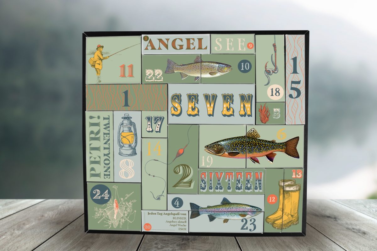 Adventskalender für Angler 24 Tage Angelgerät für den Angelsee