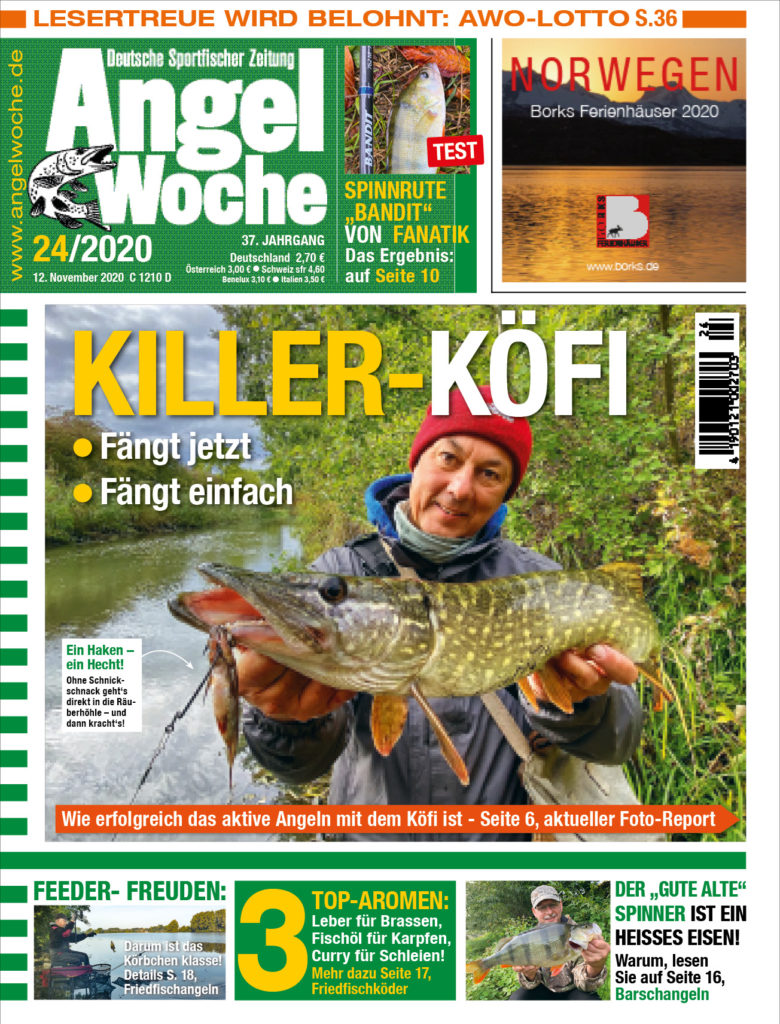 Die aktuelle AngelWoche 24 mit dem Foto-Report Killer-Köfi auf Hecht und vielen weiteren spannenden Themen!