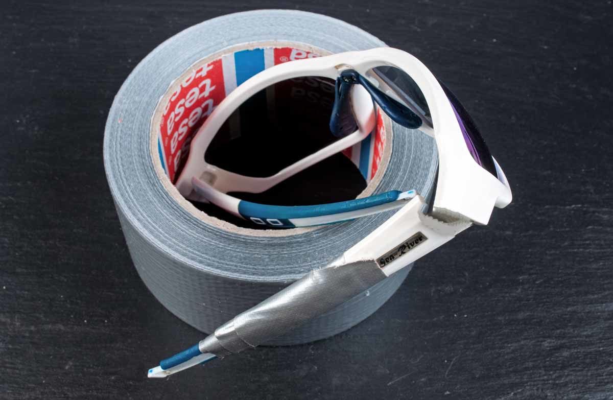 Kühlbox? Dicht. Rutenrohr? Gesichert. Panzertape ist Rainers wichtigstes Zubehör zum Meeresangeln! Foto: R. Korn