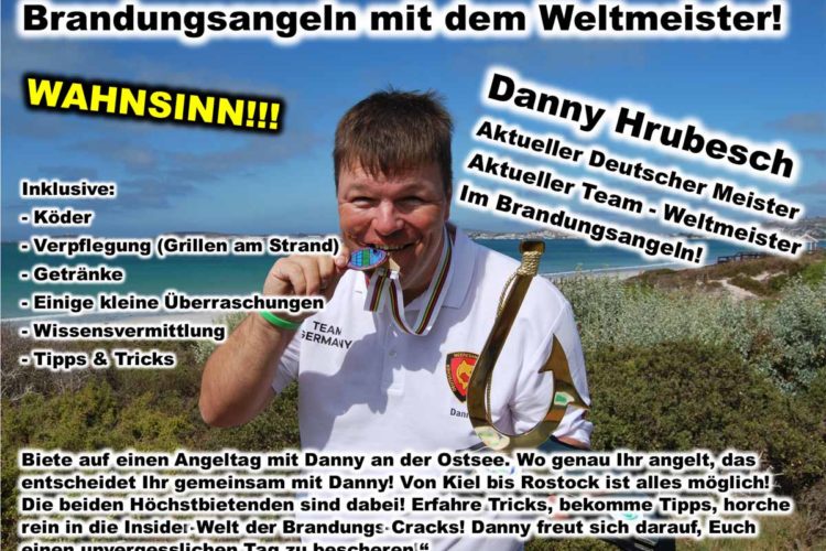 Brandungs-Weltmeister Danny Hrubesch bietet einen gemeinsamen Tag an der Ostseeküste. Foto: CaJo Angelschule