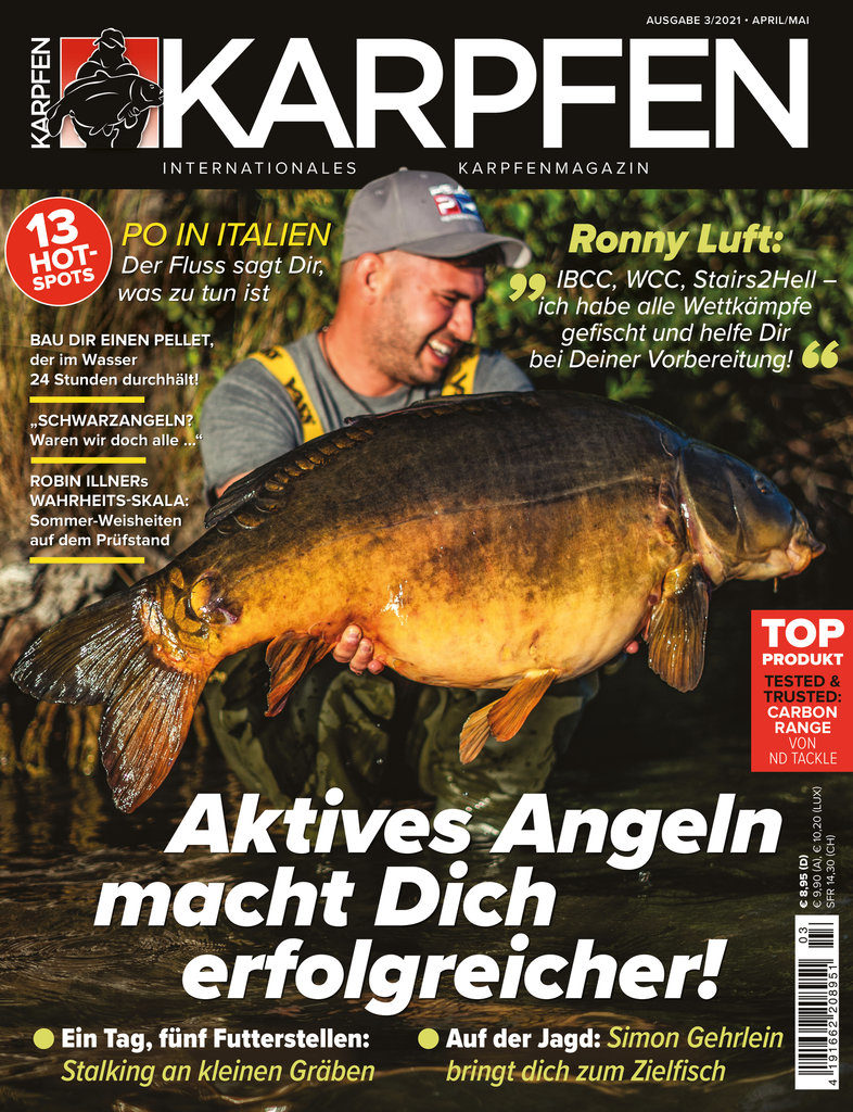 Der neue KARPFEN 03/2021 – ab 28. April im Handel und schon jetzt online erhältlich! Bild: KARPFEN