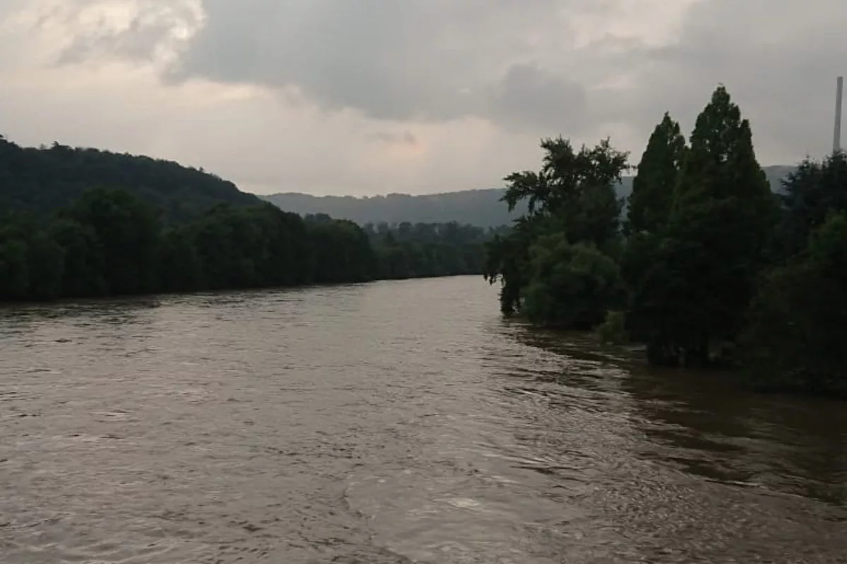 Das Hochwasser hat den Wasserspiegel der Ruhr deutlich angehoben.
