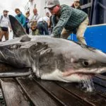 „Scot“ ist ein großer Weißer Hai, der im September vor Kanada markiert wurde. Seitdem hat er 5.000 Kilometer zurückgelegt. Foto: OCEARCH