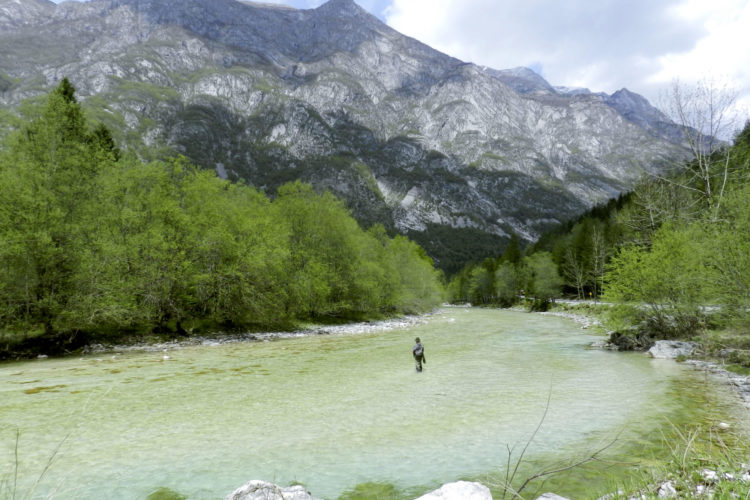 Traumhafte Natur: Das Fliegenfischen an der Soča bietet eine Kulisse, die ihresgleichen sucht. Foto: D. Henkes