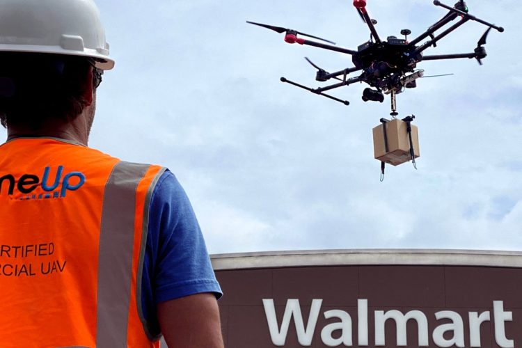 Der Handelskonzern Walmart liefert in den USA bereits mit Drohnen aus. Einige technische Hürden bleiben jedoch. Foto: Walmart