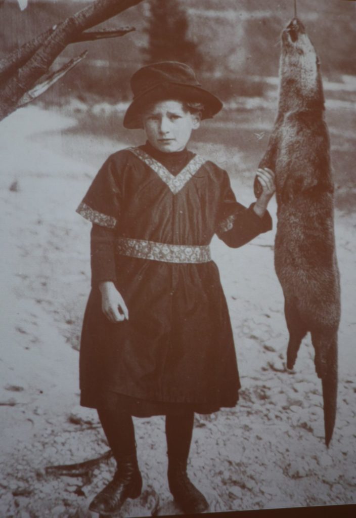 Ein rund 100 Jahre altes Bild mit Berchtesgadener Ursprung: ein Fischotter als Jagdtrophäe. Foto: Kilian Pfeiffer
