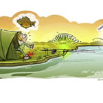 Für viele Angler beginnt am 1. Mai die Hechtsaison. Florian Pippardt sitzt jetzt lieber im Karpfenzelt – und wird von Hechtanglern geweckt, die seine Schnur eingefangen haben.