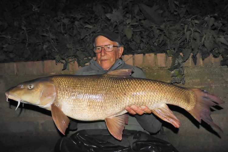 Mit 7,72 kg ist diese Barbe aus dem Severn zwar kein neuer Rekord, aber für ihren 83-jährigen Fänger der Fisch seines Lebens.