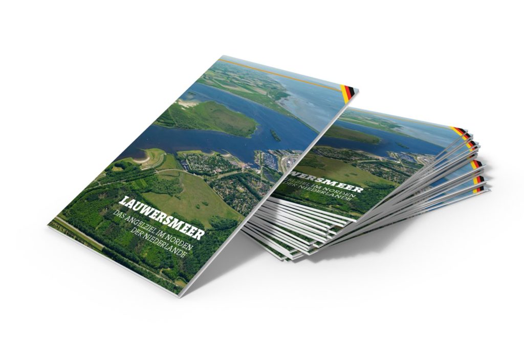 Die Broschüre zum Angeln am Lauwersmeer ist gratis und auf Deutsch verfügbar.
