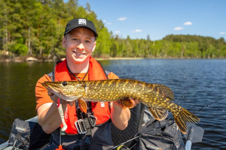 2023 kam der Kopyto aufgrund des Artikels bei Florian vermehrt zum Einsatz, hier in Schweden. Ausgerüstet mit Bauchdrilling und Einschraubgewicht läuft er ausgezeichnet über flachem Kraut!