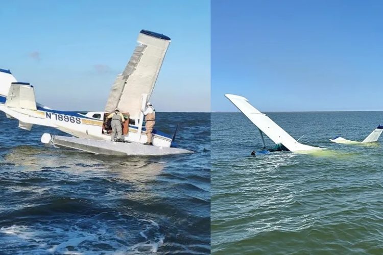 Glück im Unglück: Als das Flugzeug vor Louisiana zu sinken drohte, kamen Angler zu Hilfe, um die Passagiere zu retten.