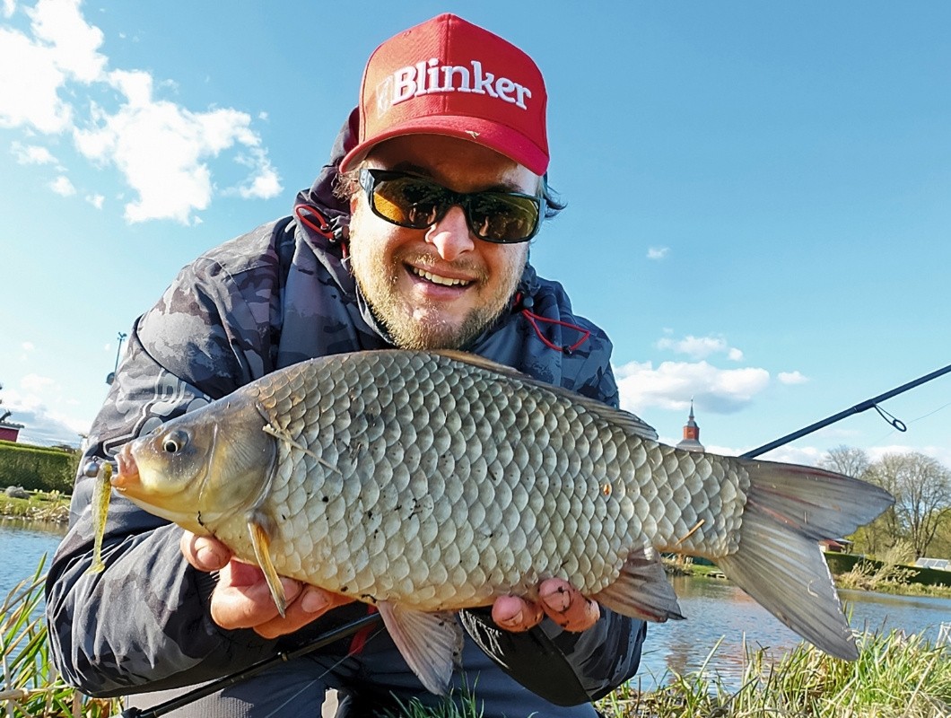 Giebel beim Angeln im Januar gefangen