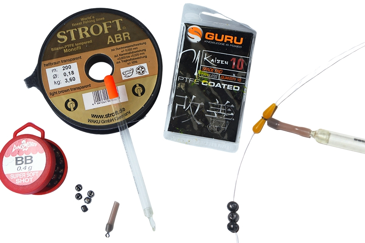 Einzelteile der Friedfischmontage zum Angeln im März