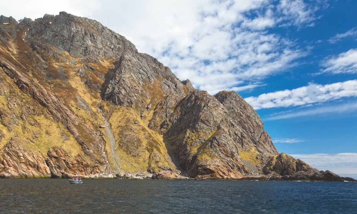 Landschaftsbild Lofoten, Meer und Berge
