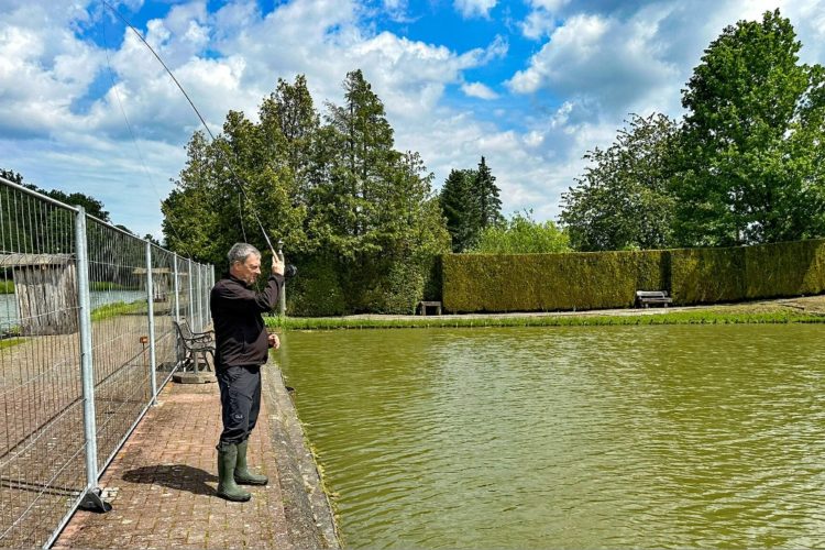 Angelsee Fliegenfischen Werfen Zaun Rollwurf