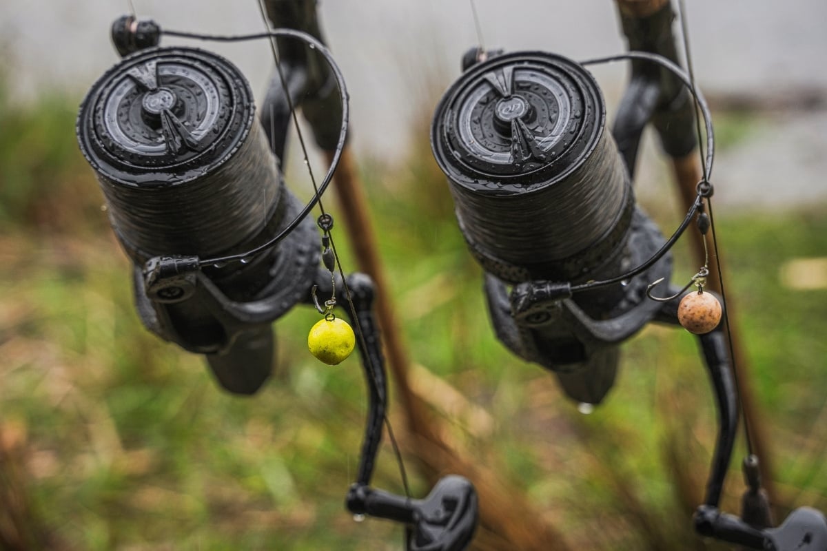 Chod-Rig und Heli-Rig an Karpfenrollen