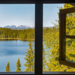 Ausblick von der Blockhütte über den Öjarnsee