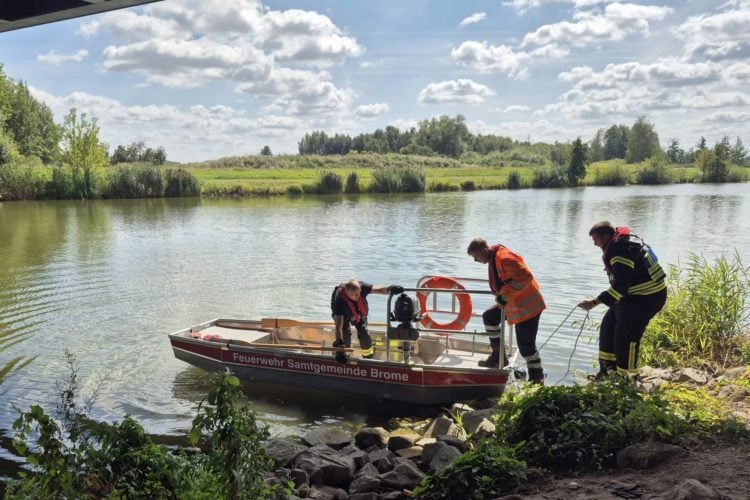 Feuerwehreinsatz am Mittellandkanal - Wasserrettung