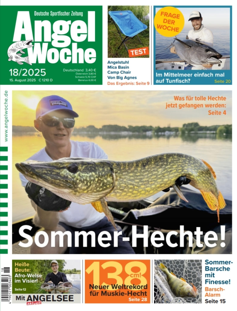 Cover der Angelwoche 18/2025: Sommer-Hechte!