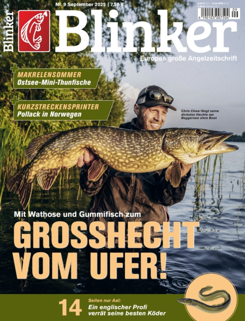 Blinker 09/2025: Großhecht vom Ufer!