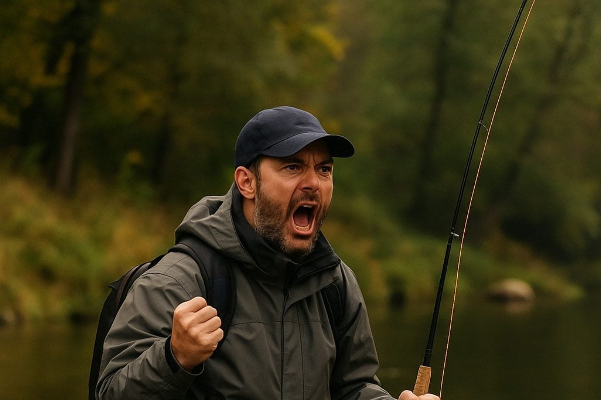Ein wütender Angler, Beleidigung