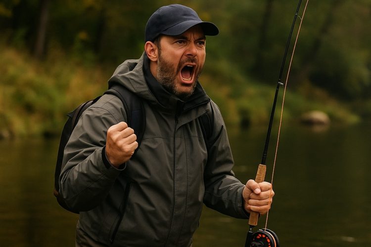 Ein wütender Angler, Beleidigung