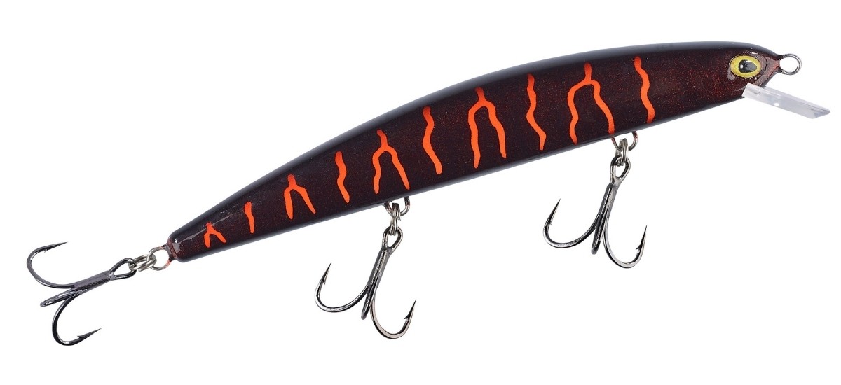 Schwarzer Zanderwobbler zum Spinnfischen in der Nacht