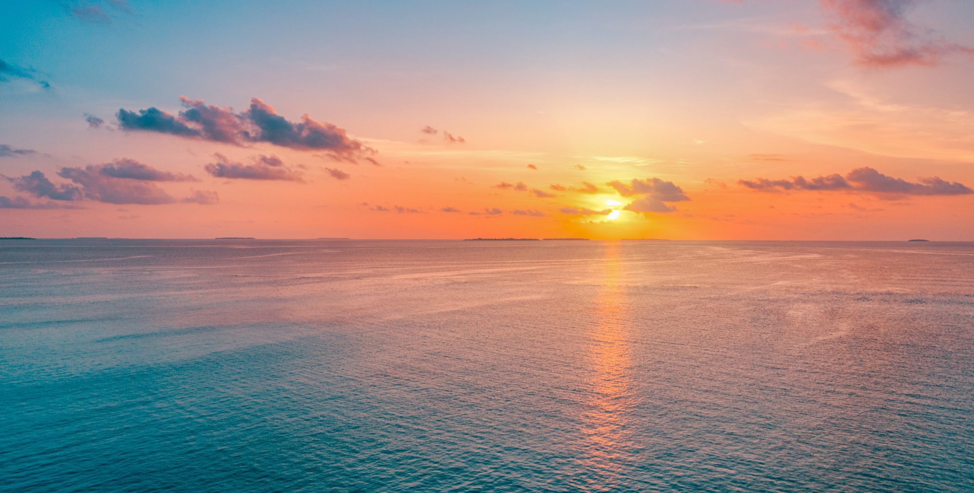 Sonnenuntergang Hochsee