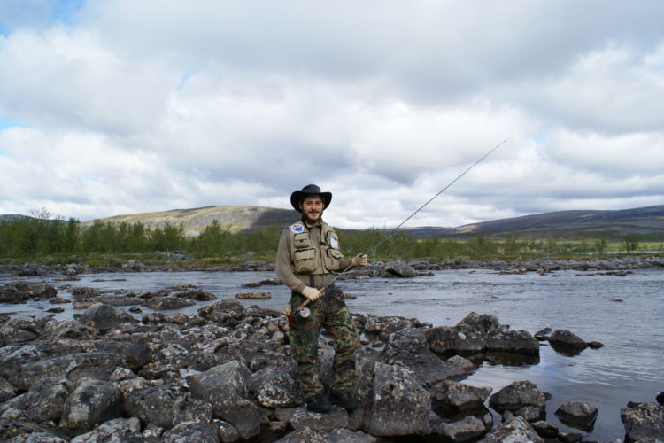 Fliegenfischer in Finnland.