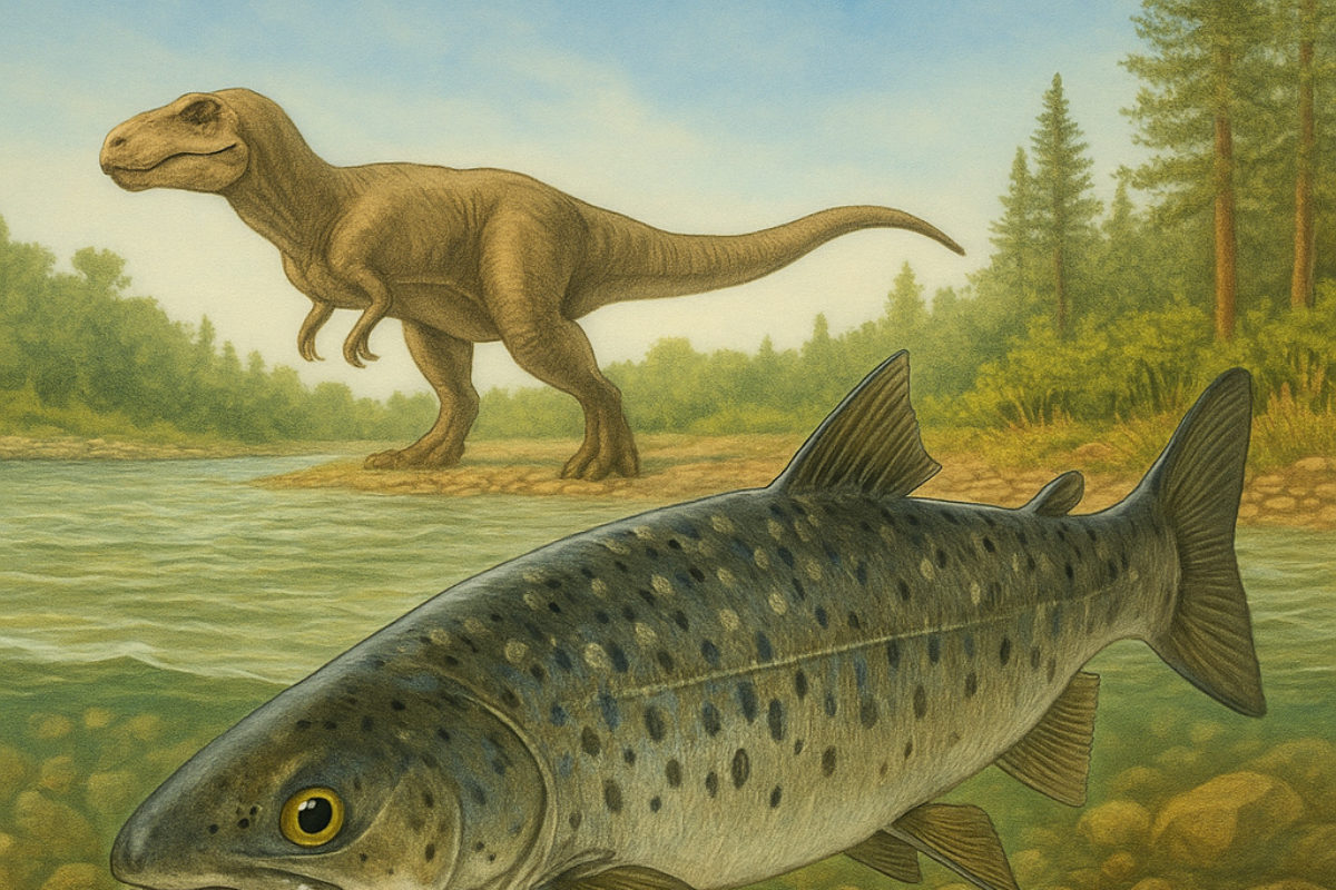 Lachs Fossil Dinosaurier