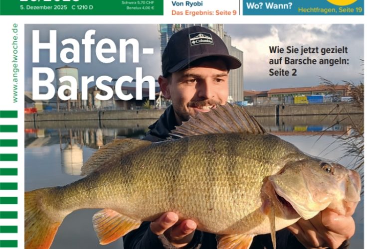 Cover der AngelWoche 26/2025: Hafen-Barsch!