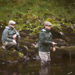 Zwei Fliegenfischer in der neuen Schöffel Salar Watjacke